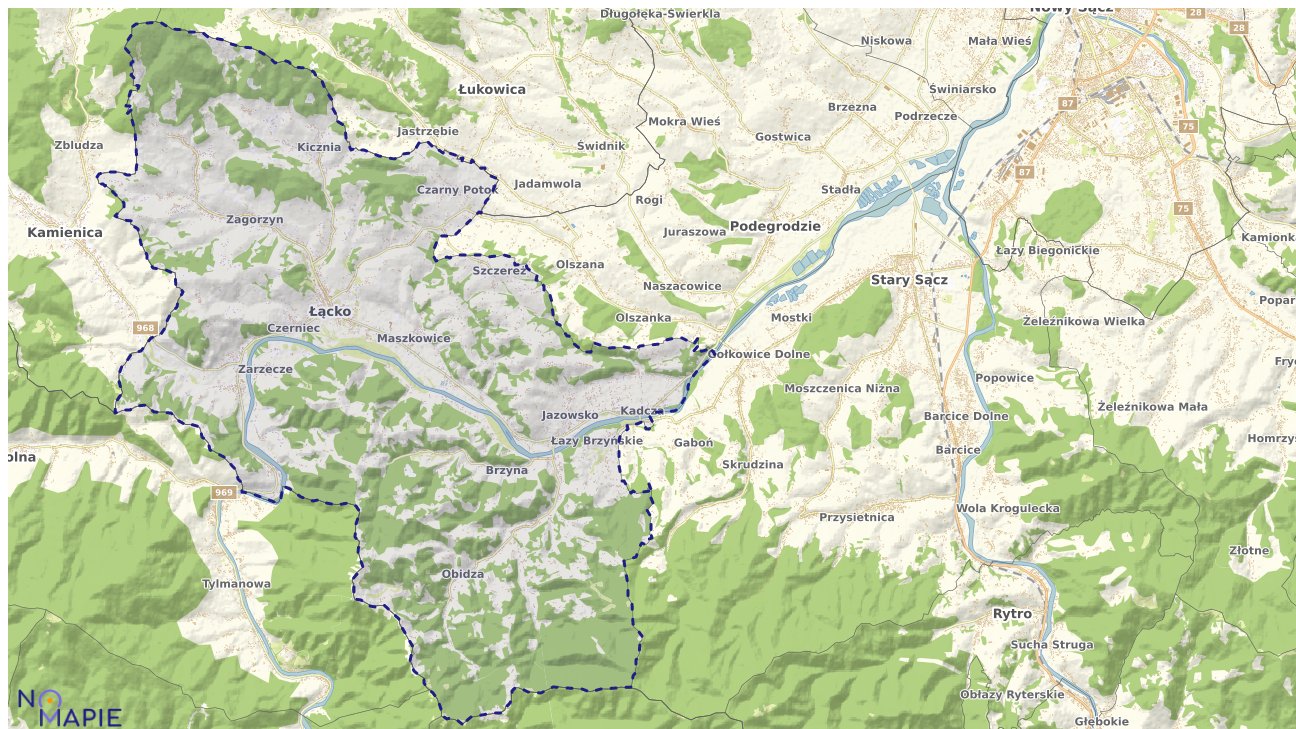 Mapa Geoportal Łącko